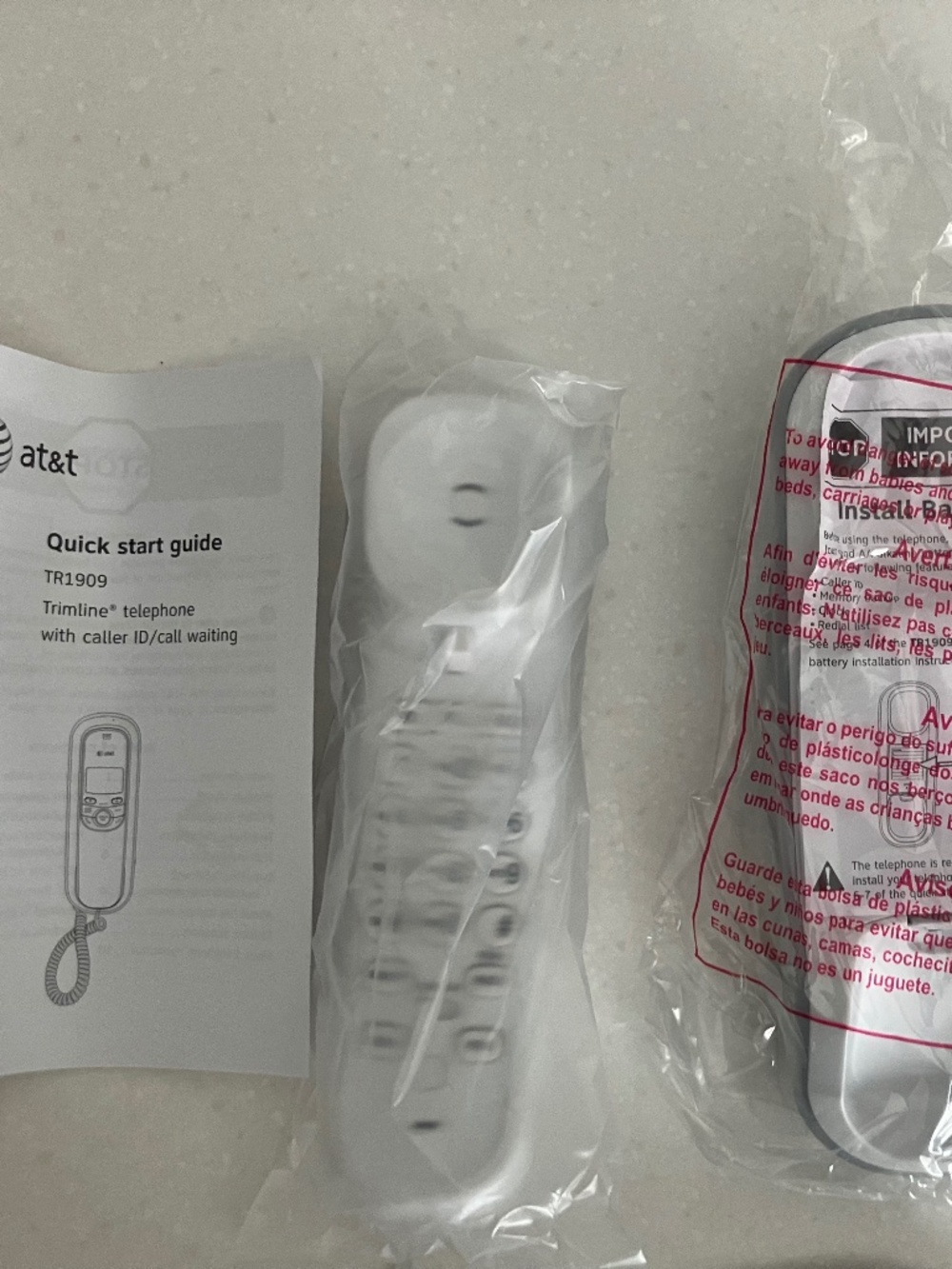 New in Box - AT+T Trimline Telephone w/ caller ID #TR1909 - Picture 5 of 5